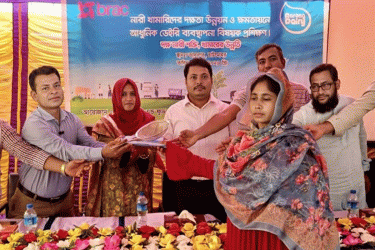চাটমোহরে ব্র্যাক ডেইরির উদ্যোগে নারী খামারিদের প্রশিক্ষণ