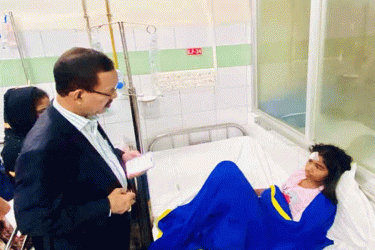 আহত ফুটবলার সোহাদাকে দেখতে হাসপাতালে এমপি ফজলুল হক