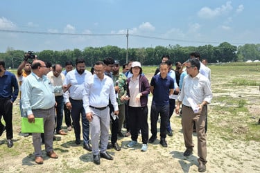 বাংলাদেশ-চীন মৈত্রী হাসপাতালের স্থান পরিদর্শনে চীনা বিশেষজ্ঞ দল