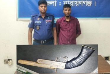 সিদ্ধিরগঞ্জে দেশীয় অস্ত্রসহ যুবক গ্রেফতার