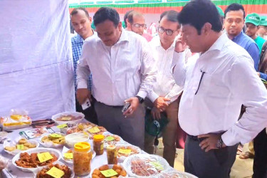 মুন্সীগঞ্জে কৃষি উদ্যোক্তা মেলা: আলুর পিঠা, চানাচুর ও আচার প্রদর্শন