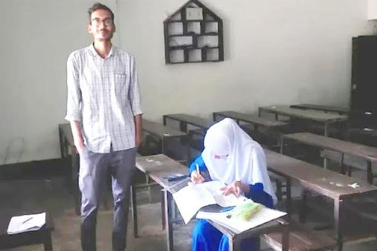 পুরো কক্ষে পরীক্ষার্থী একজন, দায়িত্বে আটজন কর্মকর্তা-কর্মচারী
