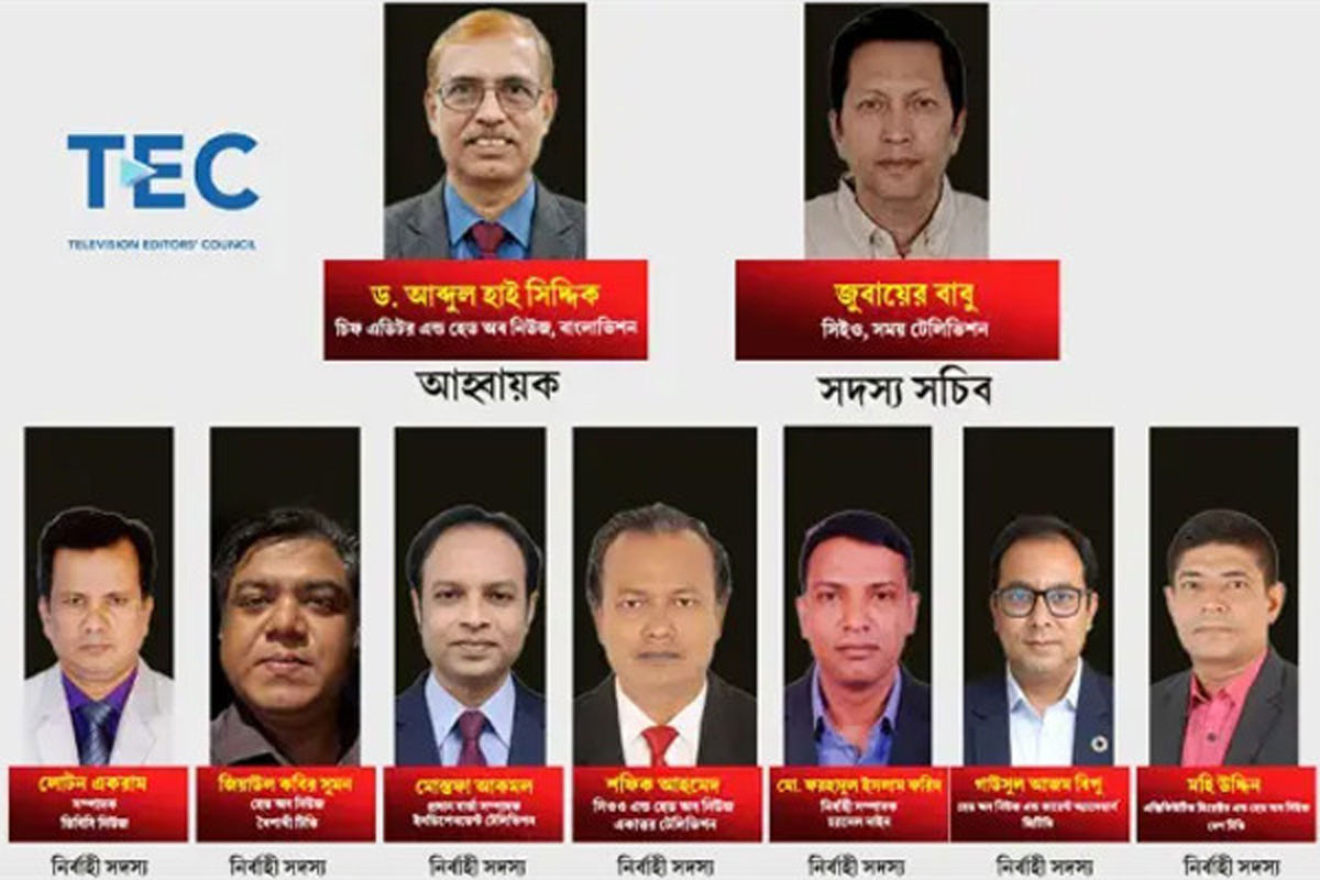 টেলিভিশন এডিটরস কাউন্সিল গঠন, নেতৃত্বে আবদুল হাই-জুবায়ের বাবু