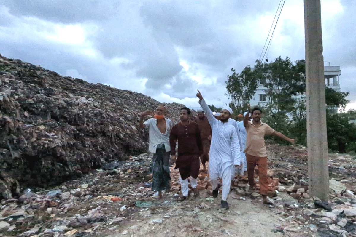 আমিনপুরে ময়লার ভাগাড় অপসারণে মতবিনিময়