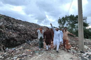 আমিনপুরে ময়লার ভাগাড় অপসারণে মতবিনিময়