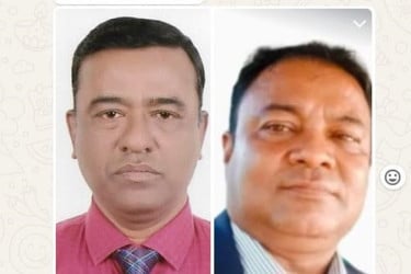 লালমাইয়ে পূজা উদযাপন পরিষদের সভাপতি পুলিন, সম্পাদক প্রদীপ