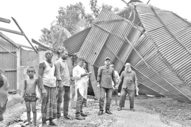 ঝড়ে গাছ চাপায় গৃহবধূর মৃত্যু, ফসলের ক্ষতি