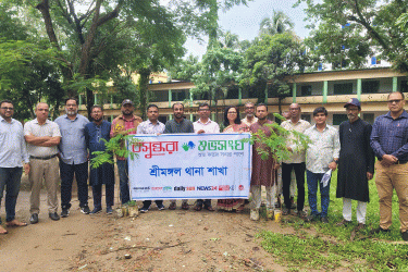 শ্রীমঙ্গলে বসুন্ধরা শুভসংঘের উদ্যোগে বৃক্ষরোপণ কর্মসূচি