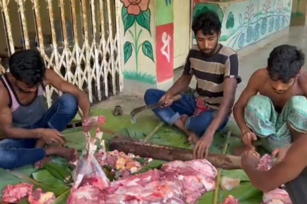 কোরবানি থেকে বঞ্চিত গ্রামবাসীর জন্য গরু উপহার