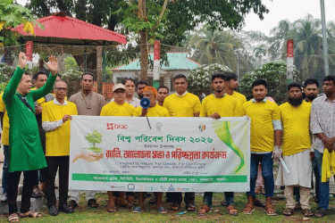 বিশ্ব পরিবেশ দিবসে পাথারঘাটায় মানববন্ধন ও পরিচ্ছন্নতা অভিযান