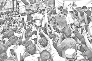 দিল্লিতে তেলাপোকা পার্টির বিক্ষোভ, জনতার ঢল