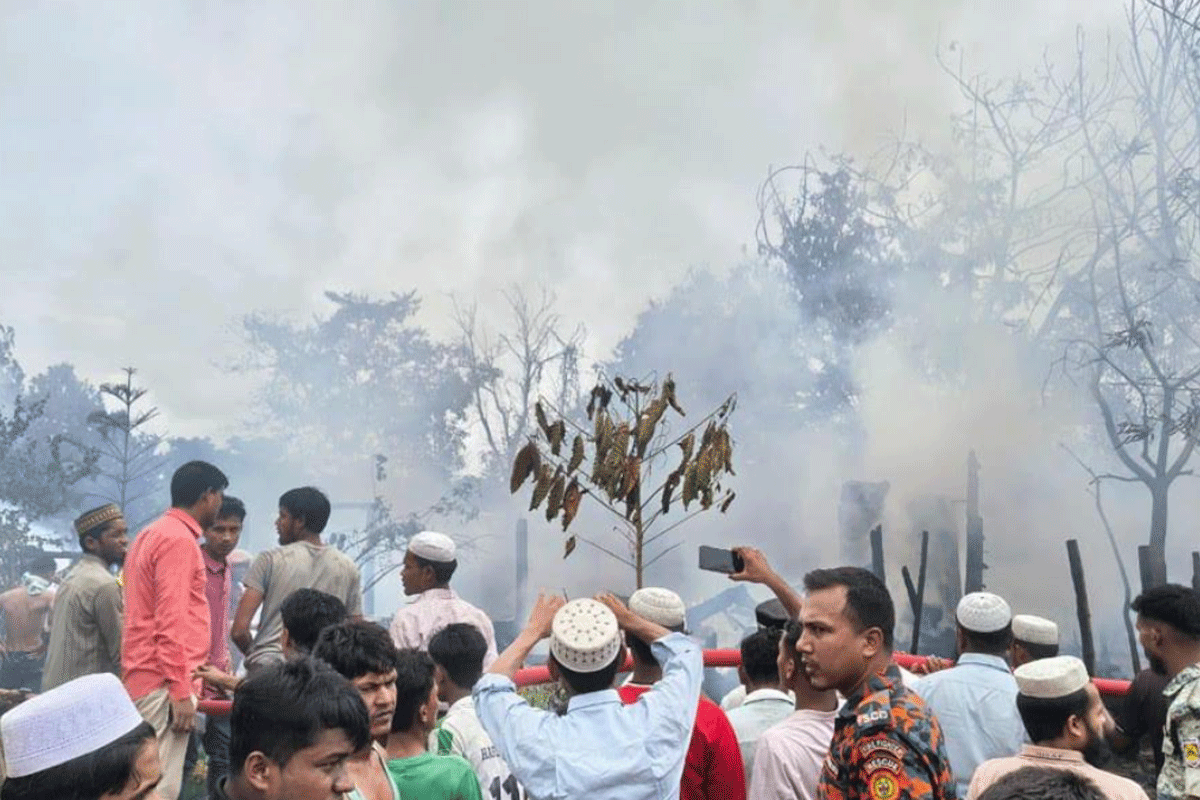 উখিয়ায় রোহিঙ্গা ক্যাম্পে প্রশিক্ষণ কেন্দ্রে আগুন