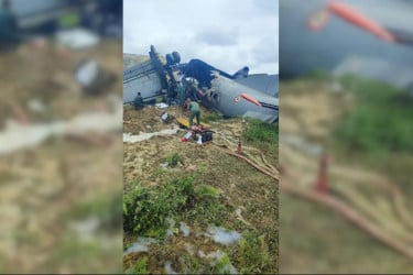ভারতীয় বিমান বাহিনীর পরিবহন প্লেন বিধ্বস্ত