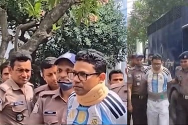 আর্জেন্টিনার জার্সি গায়ে ট্রাইব্যুনালে হাজির পলক, ভিডিও ভাইরাল