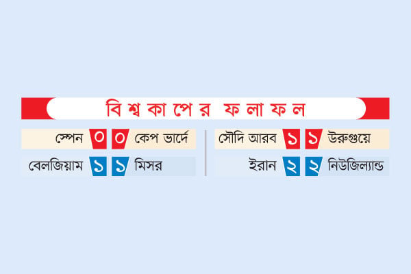 বিশ্বকাপের ফলাফল
