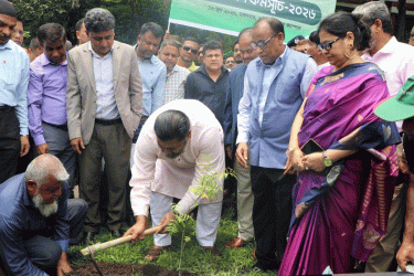 সবুজ ক্যাম্পাস গড়তে বাউবিতে বৃক্ষরোপণ কর্মসূচি শুরু