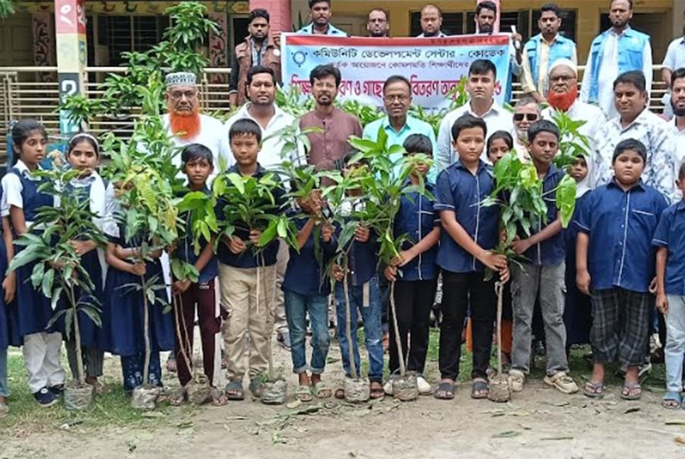 কুয়াকাটায় গাছের চারা বিতরণ