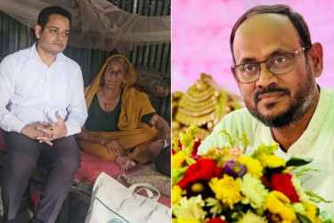 অসহায় বৃদ্ধার পাশে প্রতিমন্ত্রী টুকু, নগদ অর্থ ও খাদ্যসামগ্রী সহায়তা