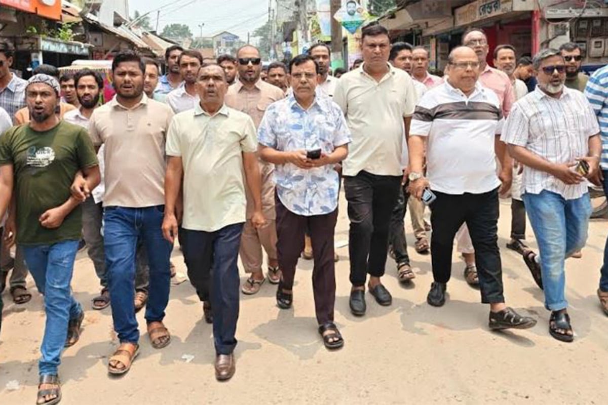 আওয়ামী লীগের ‘নৈরাজ্য’ ঠেকাতে গাইবান্ধায় বিএনপির বিক্ষোভ