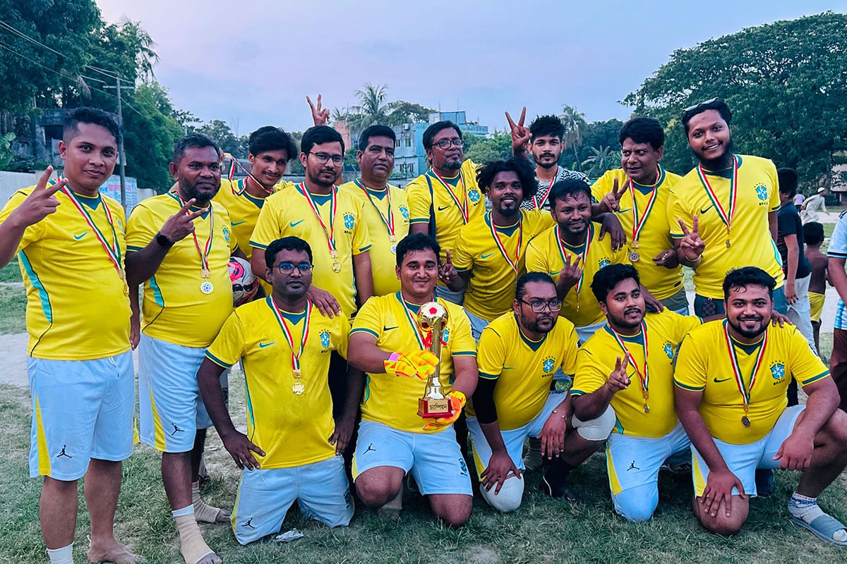 কেরানীগঞ্জে সাংবাদিকদের প্রীতি ফুটবল ম্যাচ, আর্জেন্টিনাকে হারিয়ে ব্রাজিলের জয়