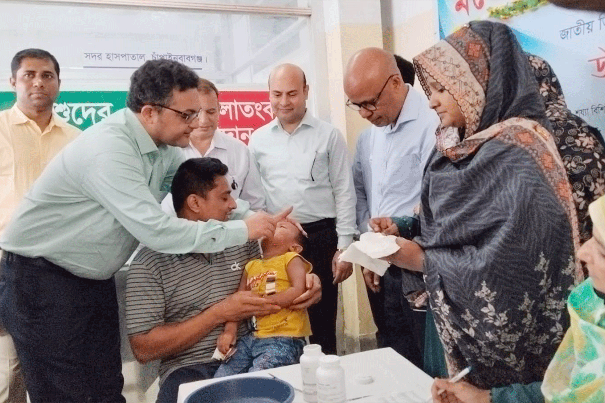 চাঁপাইনবাবগঞ্জে জাতীয় ভিটামিন ‘এ’ প্লাস ক্যাম্পেইন উদ্বোধন