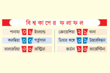 বিশ্বকাপের ফলাফল
