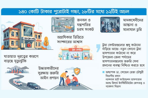 ট্রমা সেন্টার নিজেই ট্রমায়