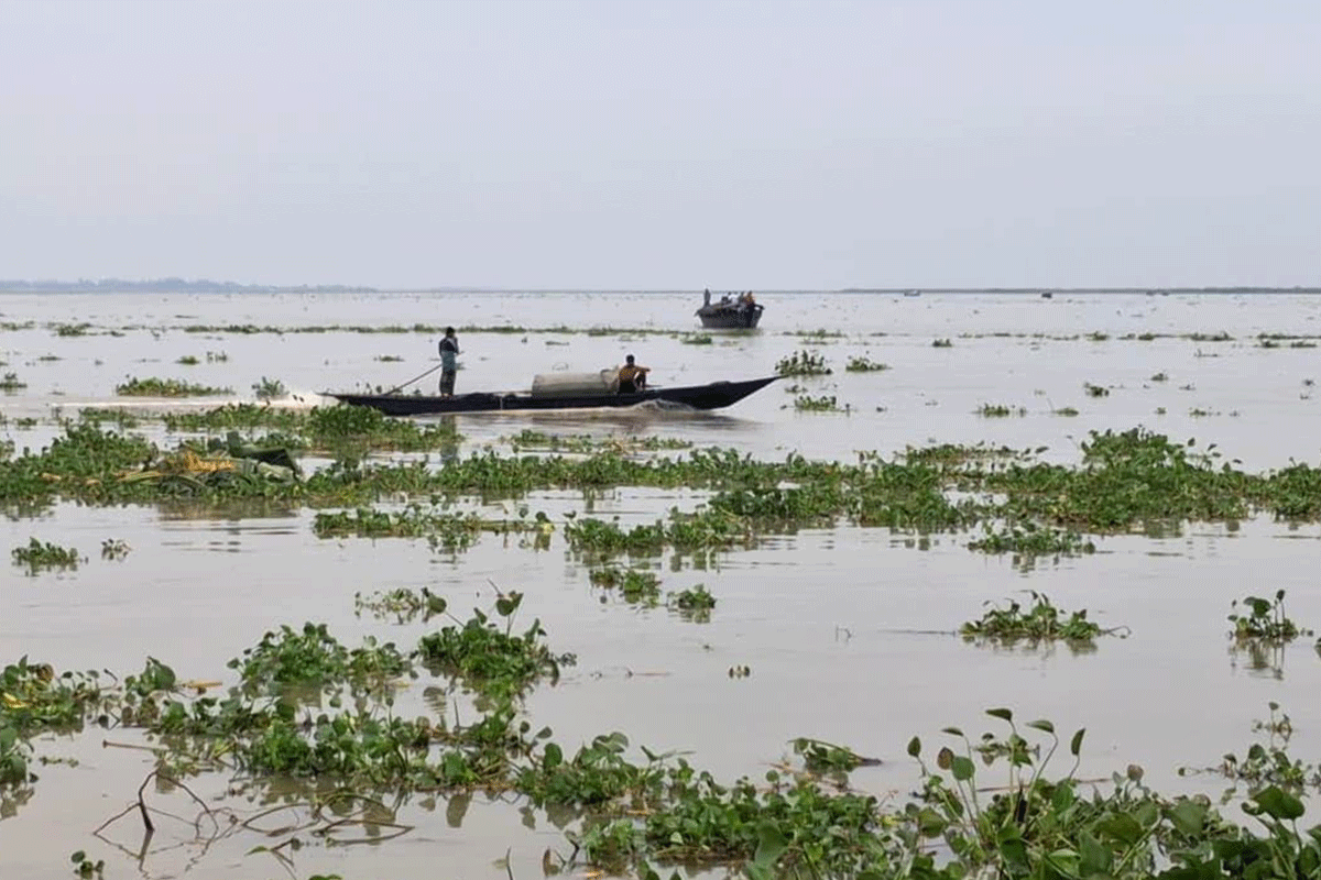 গাইবান্ধায় নদ-নদীর পানি কমছে, নদীভাঙন অব্যাহত