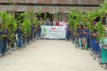 পীরগঞ্জে বসুন্ধরা টিস্যু ও শুভসংঘের উদ্যোগে বৃক্ষরোপণ ও চারা বিতরণ