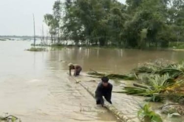 কুড়িগ্রামে বন্যা পরিস্থিতির উন্নতি: পানি কমার সাথে সাথে ৪২ পয়েন্টে তীব্র ভাঙন