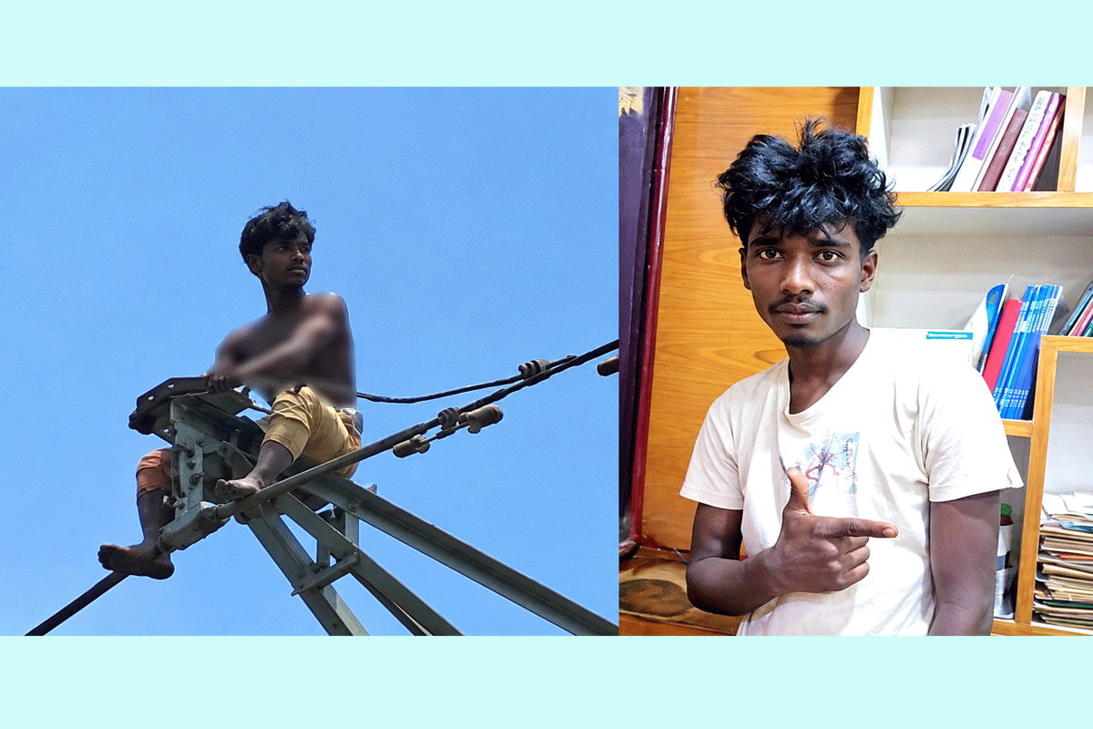 চার লাখ ভোল্টের টাওয়ারের চূড়ায় উঠলেন যুবক, অতঃপর...