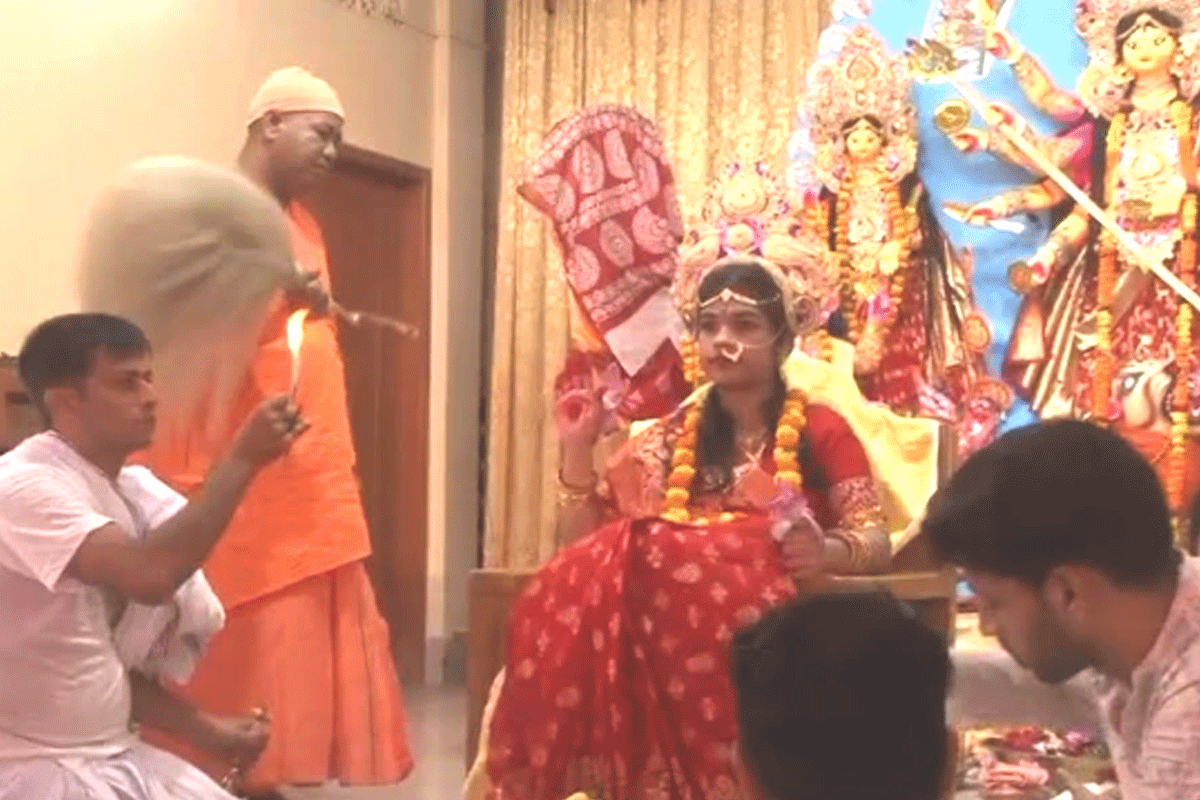 হবিগঞ্জে রামকৃষ্ণ মিশনে কুমারী পূজা অনুষ্ঠিত