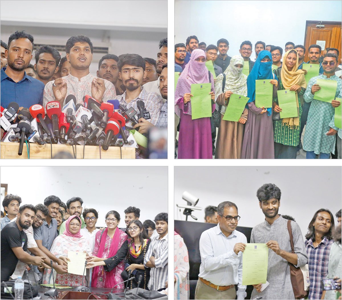 ঢাকা বিশ্ববিদ্যালয়ের (ডাকসু) নির্বাচনের মনোনয়নপত্র গতকাল সংগ্রহ করেন ছাত্রদল, শিবিরসহ বিভিন্ন সংগঠনের প্রার্থীরা। ছবিটি সিনেট ভবনের -জয়ীতা রায়