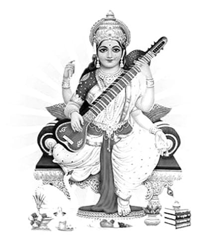 জ্ঞানের দেবী সরস্বতী 