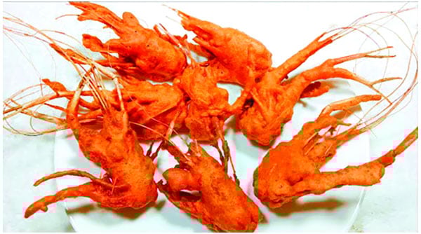 গলদা চিংড়ির মুড়ো ভাজা