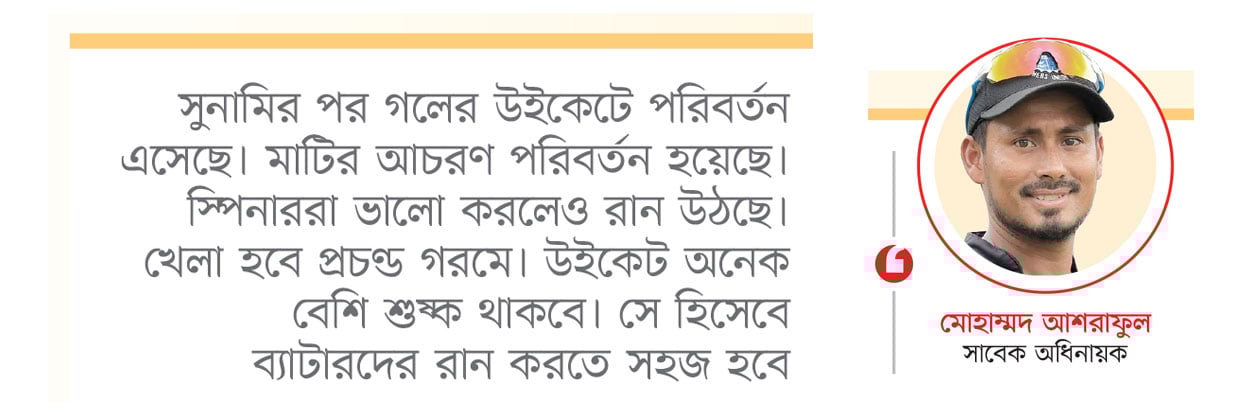 গলে স্পিনারদের সঙ্গে ব্যাটাররাও সুবিধা পাবেন